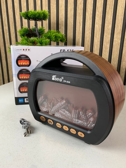 Haut Parleur Bluetooth sans fil Motif Flamme Style Rétro FP-535 – مكبر صوت بلوتوث