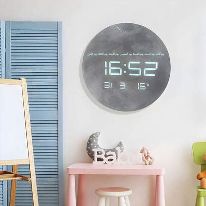 Horloge Murale Moon Numérique LED 13 Pouces – ساعة حائط رقمية