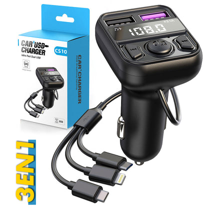 Transmetteur Bluetooth pour voiture, Voiture MP3 Radio AUX CS10 - تنزوت