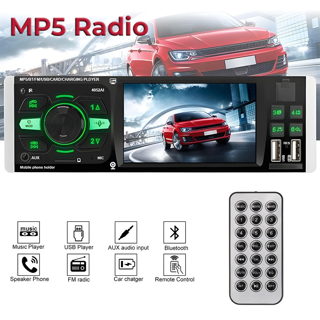 Autoradio MP5 4.1 Pouces FM Radio Ecran HD NO4053AI – مشغل راديو السيارات - تنزوت