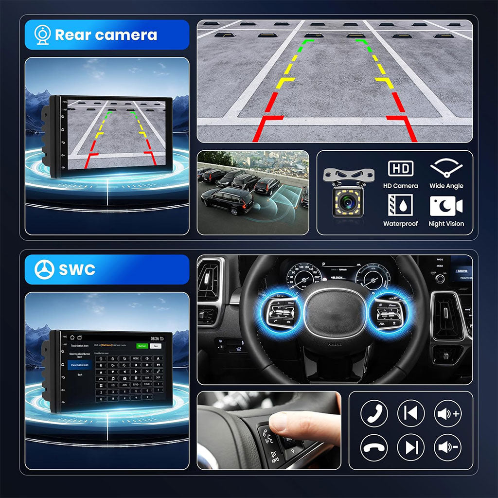 DVD MP5 et Autoradio 7 Pouces Tactile Bluetooth V2