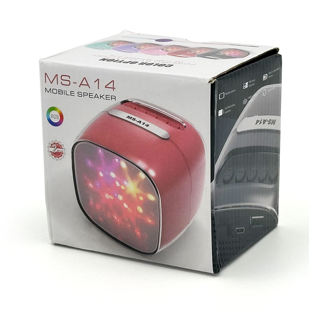 مكبر صوت محمول – Haut-parleur Mobile MS-A14 Son Puissant et Éclairage RGB Dynamique