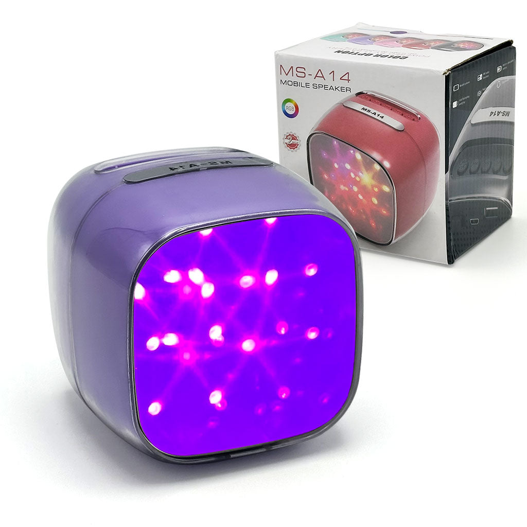 مكبر صوت محمول – Haut-parleur Mobile MS-A14 Son Puissant et Éclairage RGB Dynamique تنزوت