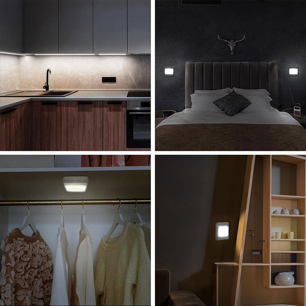 Pack de 3 Lampes Interrupteur LED COB pour Placard – طقم مصابيح إضاءة منزلية