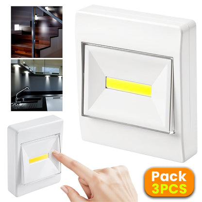 Pack de 3 Lampes Interrupteur LED COB pour Placard – طقم مصابيح إضاءة منزلية تنزوت