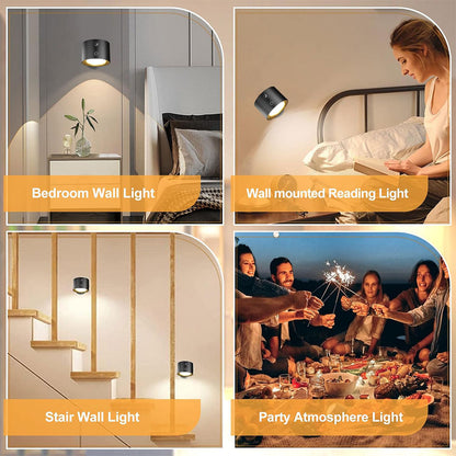 Applique murale Double Tète avec 3 températures de couleur et 3 niveaux de luminosité 1Pcs – مصباح حائط مثالي لغرف النوم