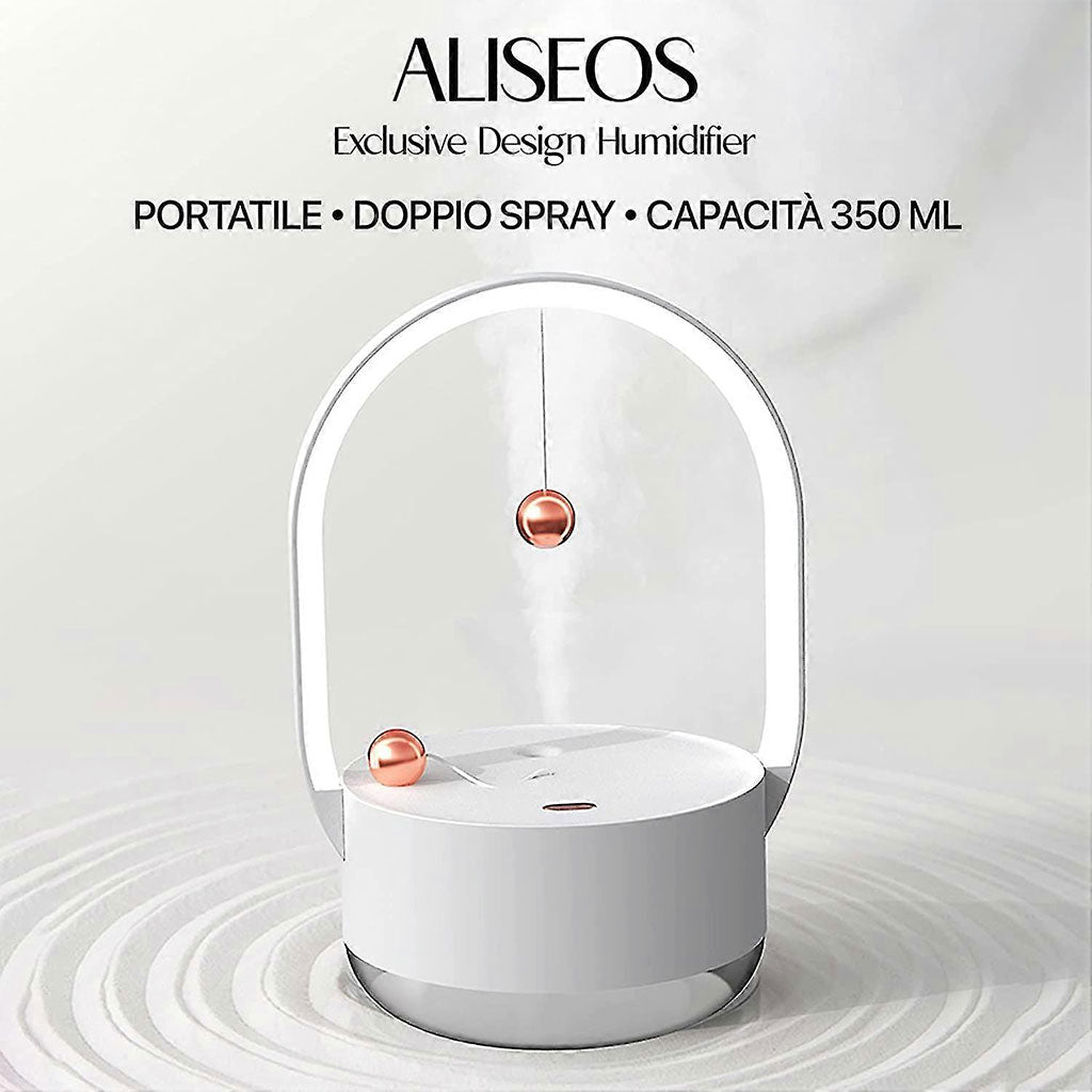 Humidificateur à brume de 350 ml portatifs avec veilleuse rechargeable USB – معطر جو مع مصباح 2في1