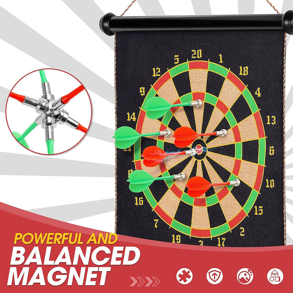 Jeu de fléchettes magnétique 6 Fléchettes double face