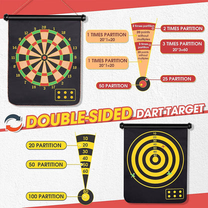 Jeu de fléchettes magnétique 6 Fléchettes double face