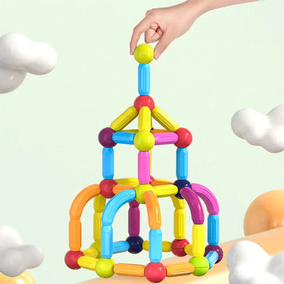 Blocs de Construction Magnétiques 42 pièces pour Enfants – لعبة تركيب القطع المغناطسية للأطفال