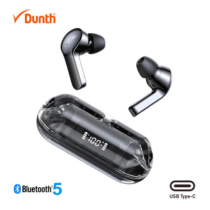 Écouteurs sans fil Bluetooth 5 couleur noir DUNTH DU-T152 - تنزوت
