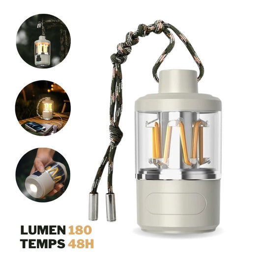Lanterne Led Portable d'extérieur avec chargement de Type C, Power Bank, lampe de tente, fonction batterie externe تنزوت