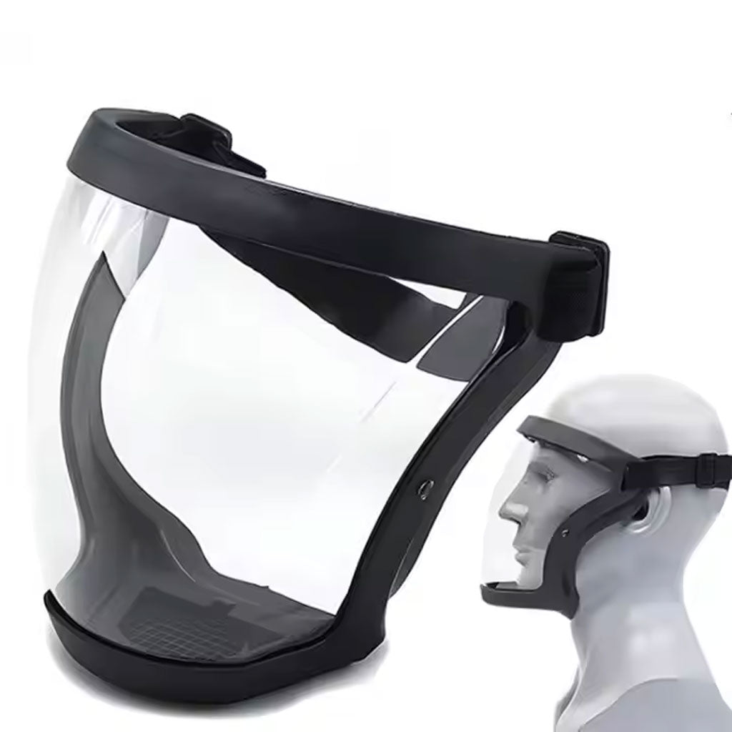 Masque facial intégral HD transparent, super protecteur anti-buée et respirant تنزوت