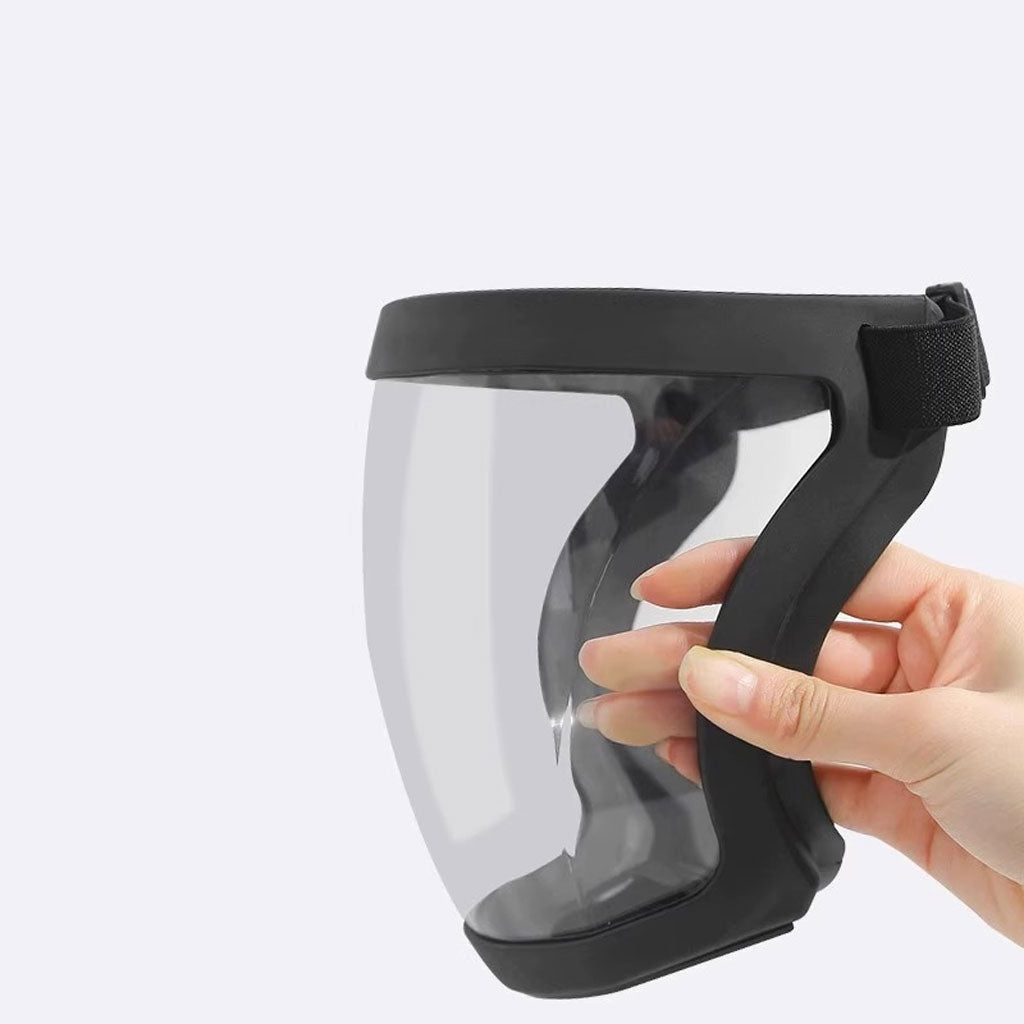 Masque facial intégral HD transparent, super protecteur anti-buée et respirant