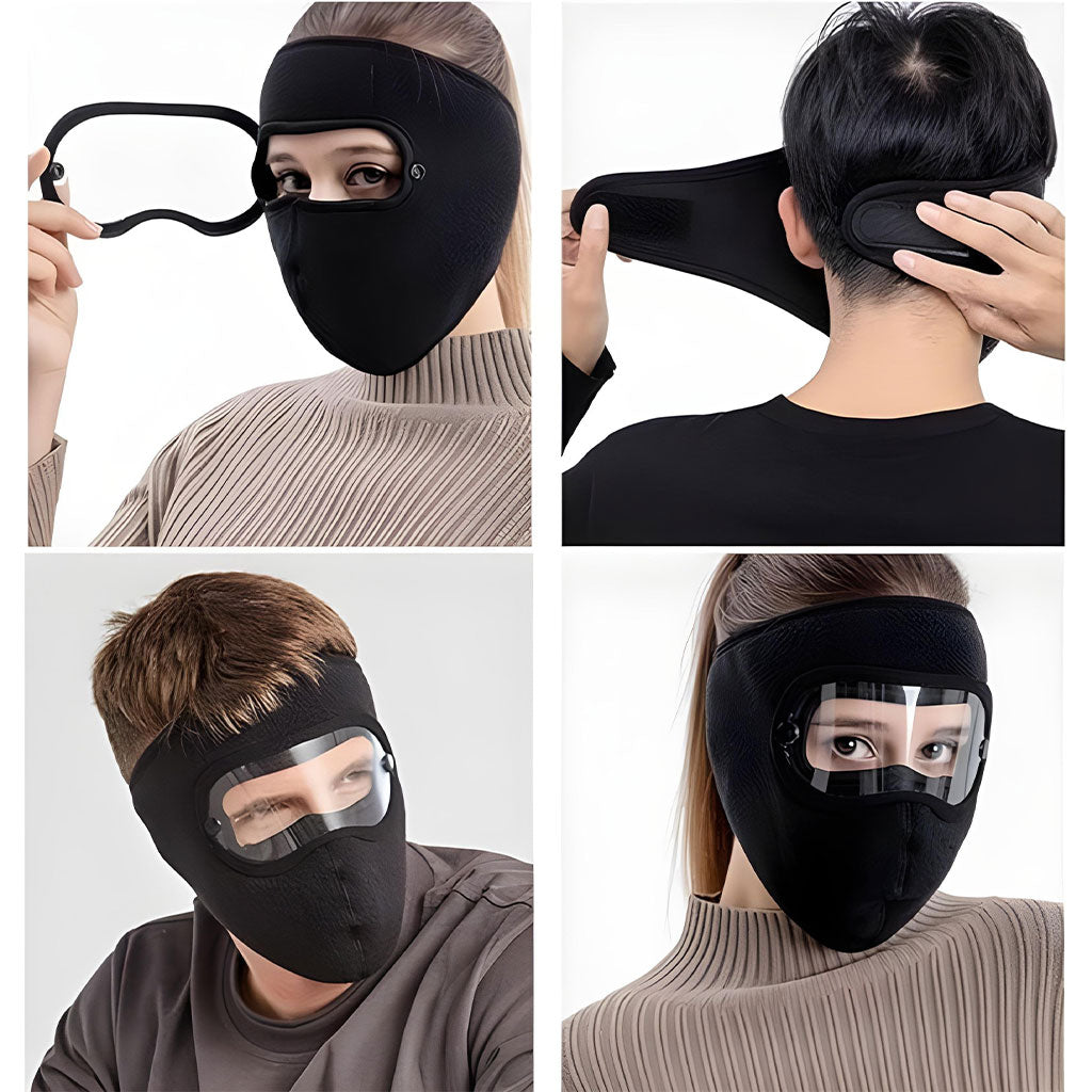 Masque moto pour l’hiver coupe-vent en polaire avec protection pour les yeux – قناع مضاد للبرد لسائقي الدراجات النارية
