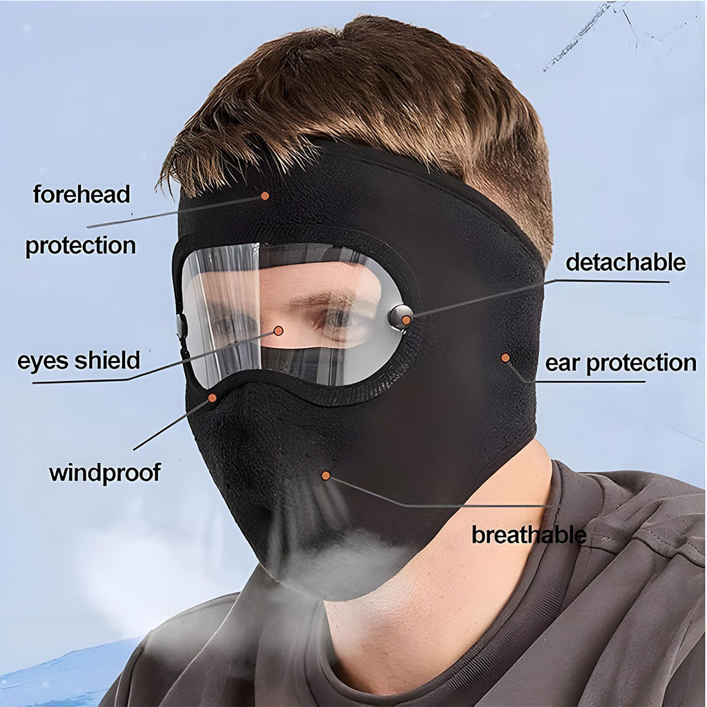 Pack-Moto Masque air flow coupe-vent + Gants Tactique Doigt Complet – طقم قناع وجه مع قفازات شتوية