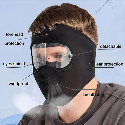 Pack-Moto Masque air flow coupe-vent + Gants Tactique Doigt Complet – طقم قناع وجه مع قفازات شتوية