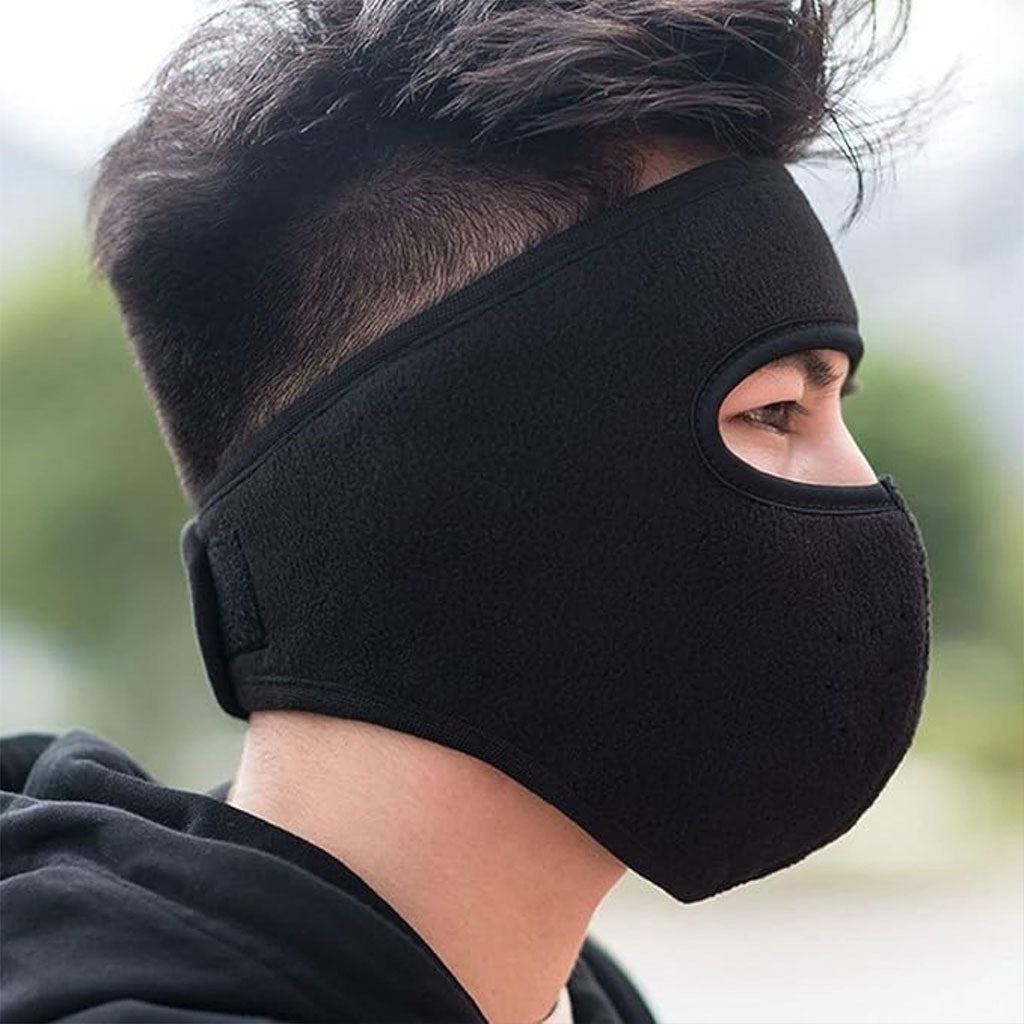 Masque moto pour l’hiver coupe-vent en polaire avec protection pour les yeux – قناع مضاد للبرد لسائقي الدراجات النارية