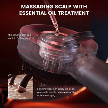 Brosse de massage électrique et applicateur d’huile pour cuir chevelu – فرشاة العناية بفروة الرأس