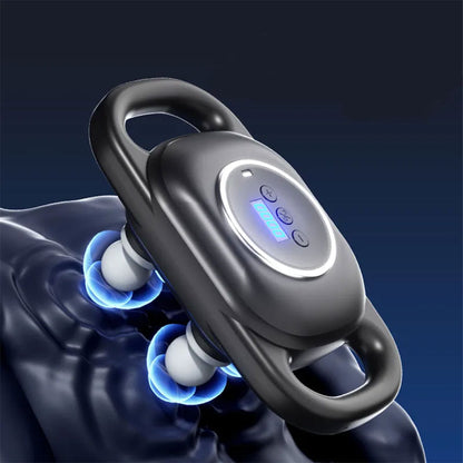 Pistolet de massage à percussion 4 têtes avec avec 9 vitesses et modes – جهاز تدليك العظلات