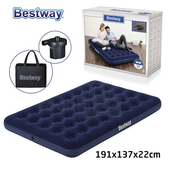 Matelas Gonflable pour 2 Personnes avec Pompe Electrique et Sac Bestway 67287 تنزوت