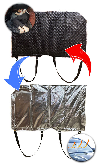 Matelas de Voiture Pliable avec Pare Soleil UV 3en1 – أريكة مقعد خلفي وعاكس أشعة الشمس 3في1