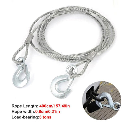 Cable de remorquage 5ton avec fil d’acier de qualité supérieure – كابل جر العربات