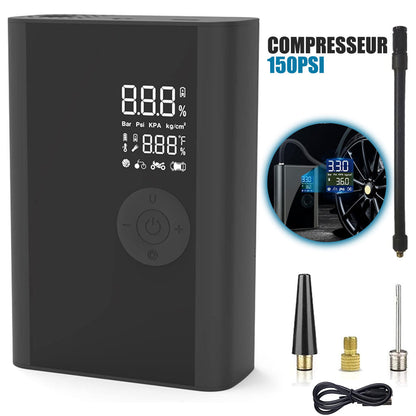 Pompe à Air Portable et Rechargeable 150PSI Mini Design – جهاز نفخ العجلات - تنزوت