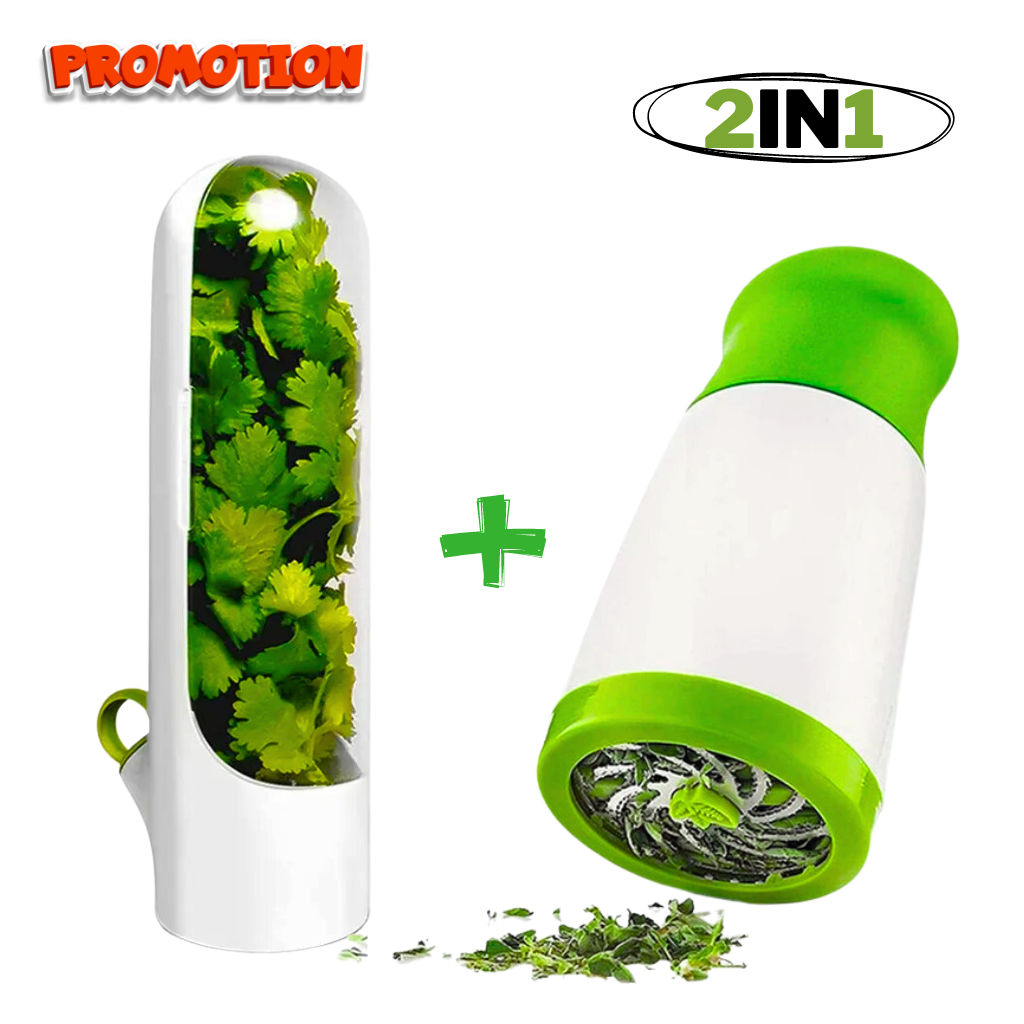 Pack Ramadan 2in1 Capsule de stockage et Moulin à herbes et à épices manuel تنزوت