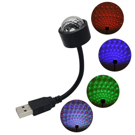 Mini lampe USB DJ pour voiture lumières RGB - تنزوت