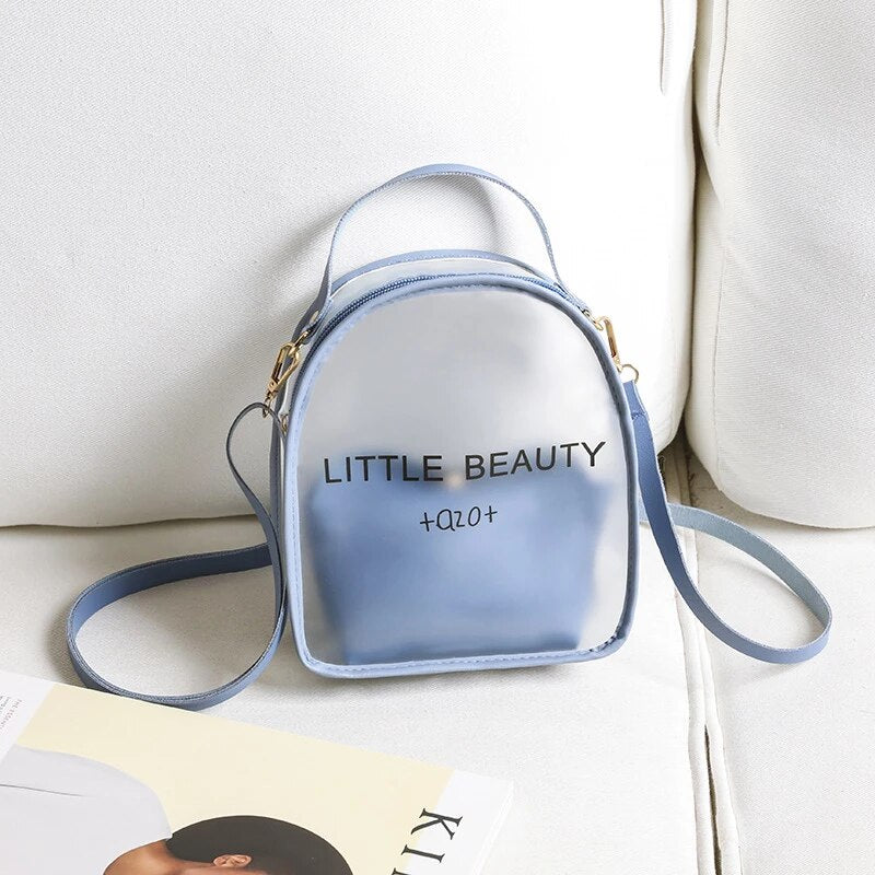 Sac à dos transparent Top avec pochette intérieure 2en1 tendence 2023