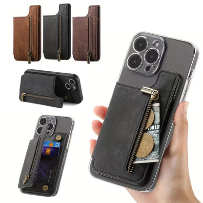 Étui portefeuille zippé pour téléphone avec emplacement de cartes – محفظة نقود وبطاقات - تنزوت