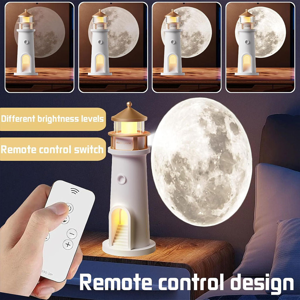 Veilleuse à Projection de Lumière de Lune avec Télécommande – جهاز عرض ضوء القمر