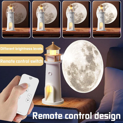 Veilleuse à Projection de Lumière de Lune avec Télécommande – جهاز عرض ضوء القمر