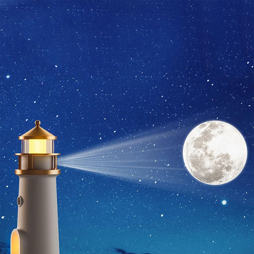 Veilleuse à Projection de Lumière de Lune avec Télécommande – جهاز عرض ضوء القمر