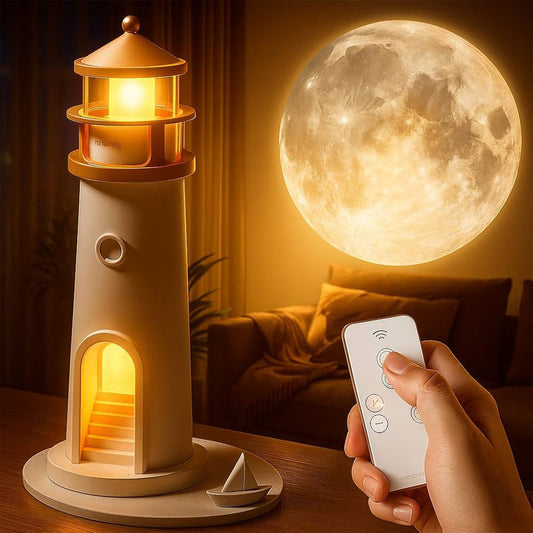 Veilleuse à Projection de Lumière de Lune avec Télécommande – جهاز عرض ضوء القمر تنزوت