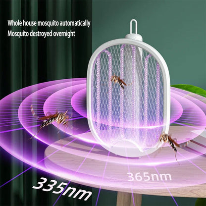 Tapette à Mouche électrique 3 en 1 3000V Rechargeable par USB – صاعق الناموس