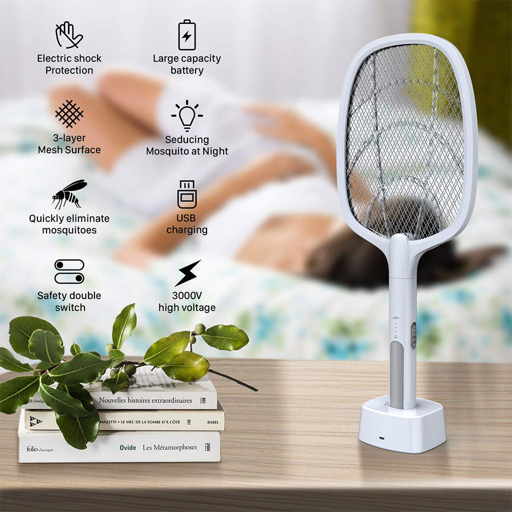 Tapette à mouches électrique 2 en 1 rechargeable par USB LTD638 – صاعق الناموس