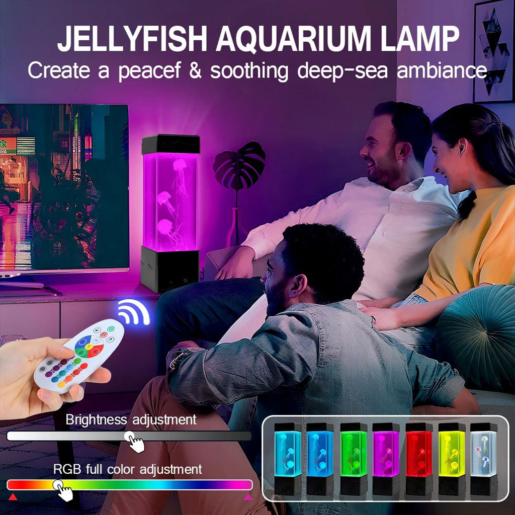 Lumière D'Ambiance Méduse LED, Veilleuse Décoration Bureau Table , Carré V2