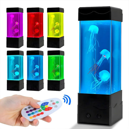 Lumière D'Ambiance Méduse LED, Veilleuse Décoration Bureau Table , Carré V2 تنزوت