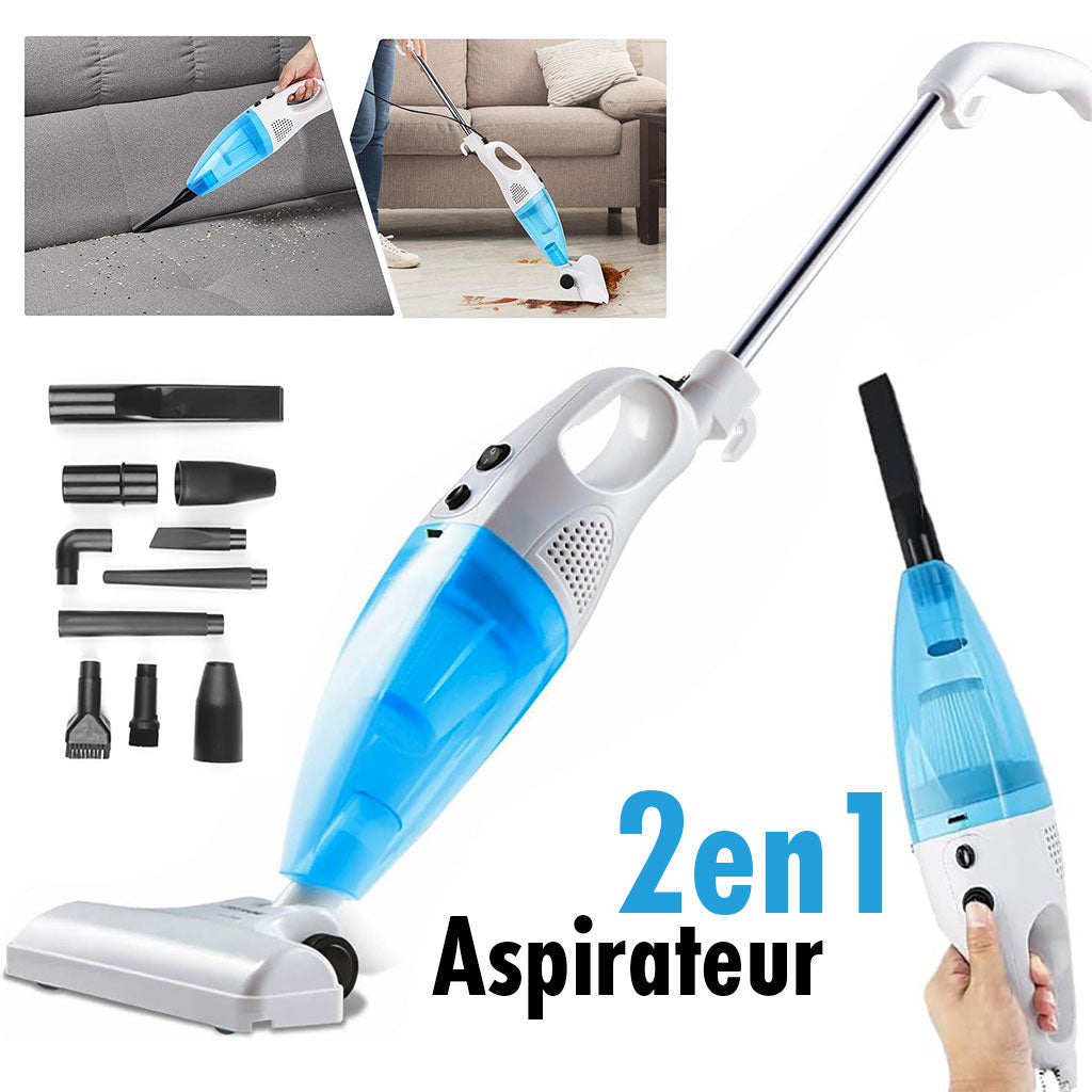 Balai Aspirateur Multismart 500W/14Kpa 2en1avec Filtre de Haute efficacité et 9 Têtes de Rechange – مكنسة كهربائية منزلية بعدة رؤوس - تنزوت