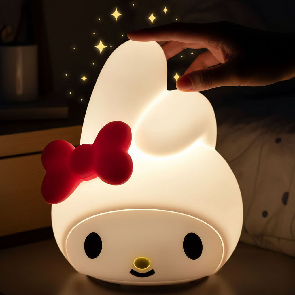 Veilleuse Enfant My Melody Lampe LED avec Lumière Douce – مصباح سيليكون لغرف الأطفال - تنزوت