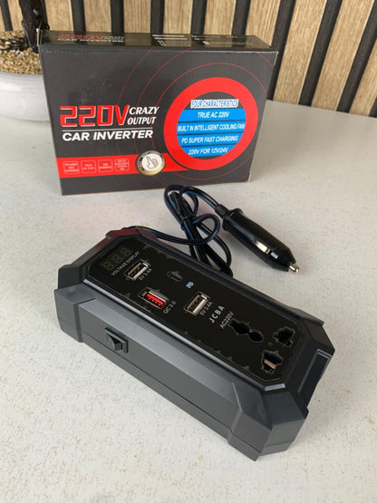 Inverter de voiture 12V 24V à 220V multiports super fast charge – محول التيار الكهربائي في السيارة