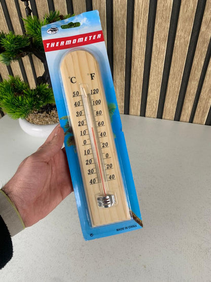 thermomètre en bois pour intérieur ou extérieur 25cm