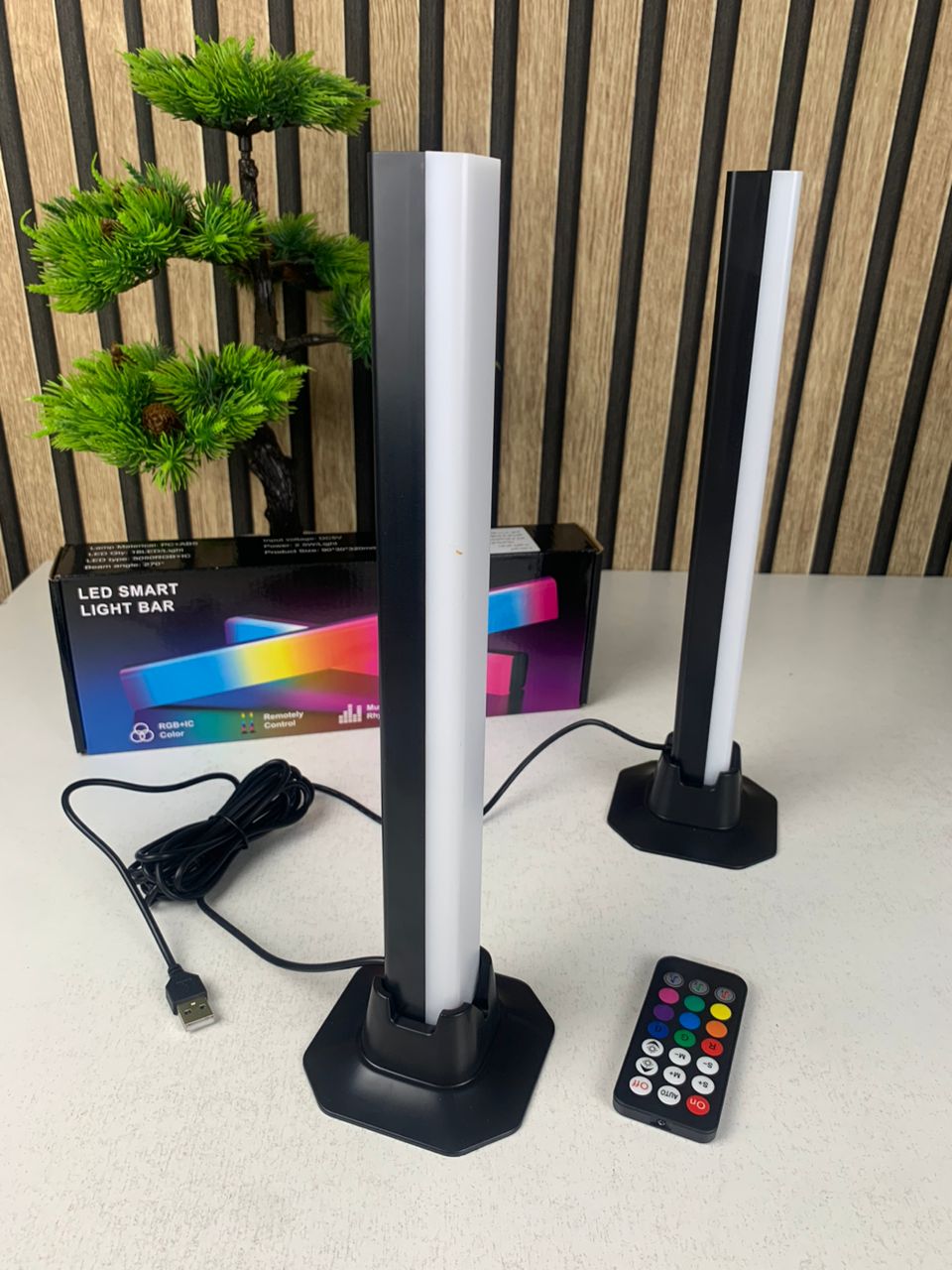 Desktop RGB Background Wall Atmosphere Lighting Bar 2pcs – اعمدة إضاءة لخلفية المكتب