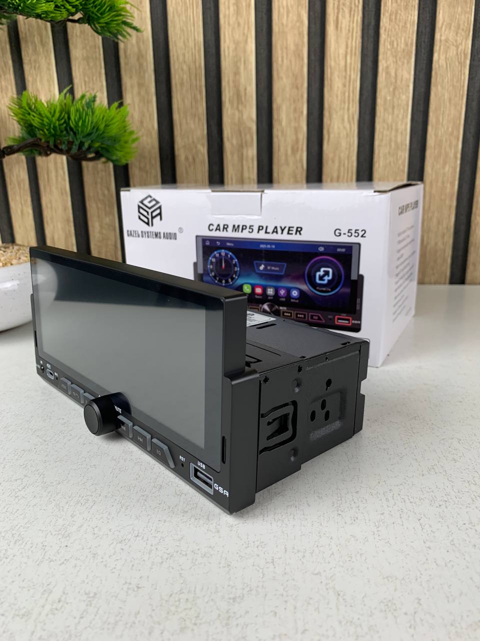 Gazel Systems MP5 Player LCD Screen Multimedia Player Wireless Carplay Android Auto EQ Bluetooth USB Mirror Link Car Stereo