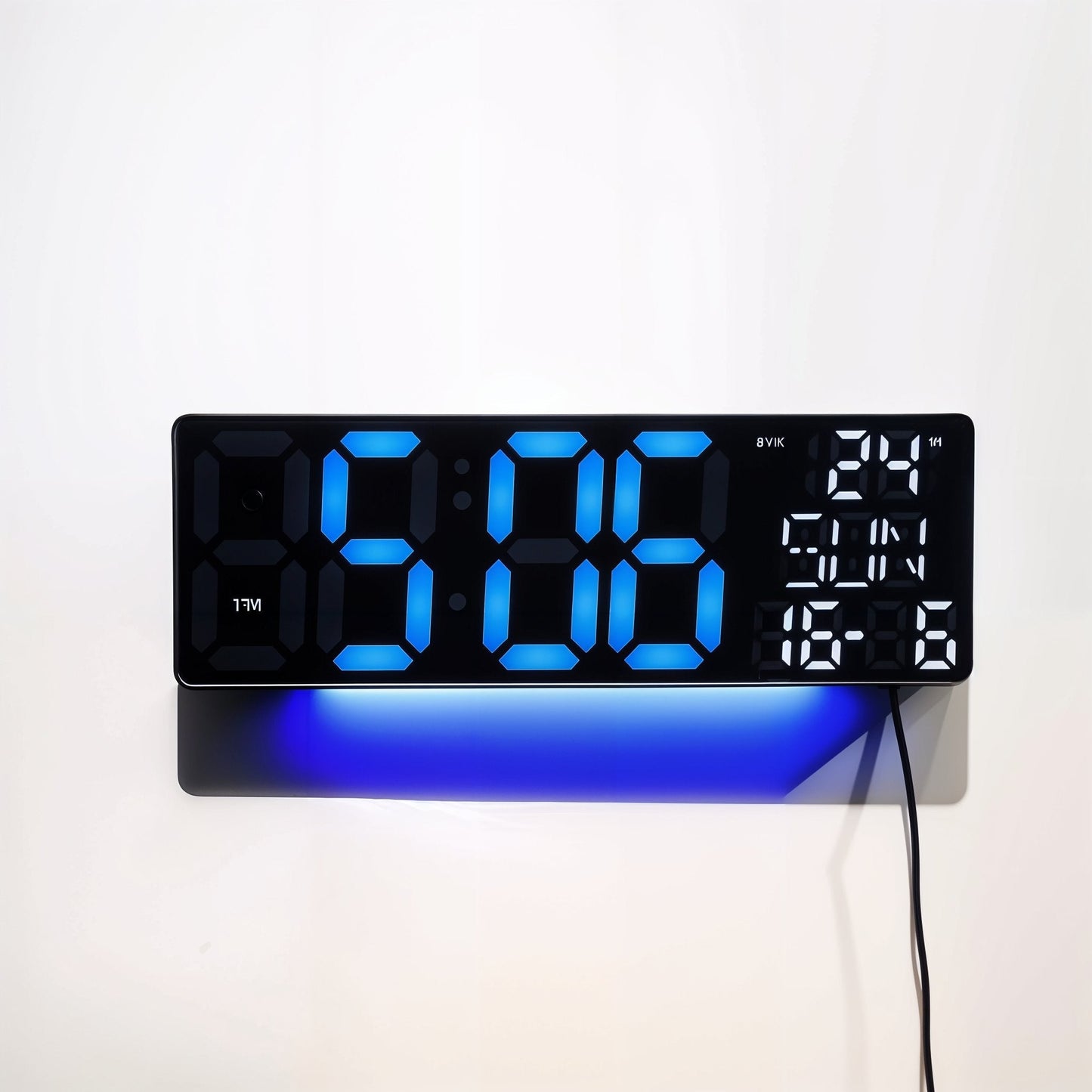 Horloge Numérique Murale LED à Éclairage Inférieur – ساعة رقمية للحائط و المكتب بإضاءة سفلية