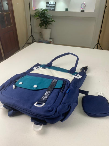 Ensemble de sacs d’école Kawai pour Enfants 2Pcs Avec Pochette Bleu – محفظة 2 قطع كاواي مع محفظة صغيرة أزرق