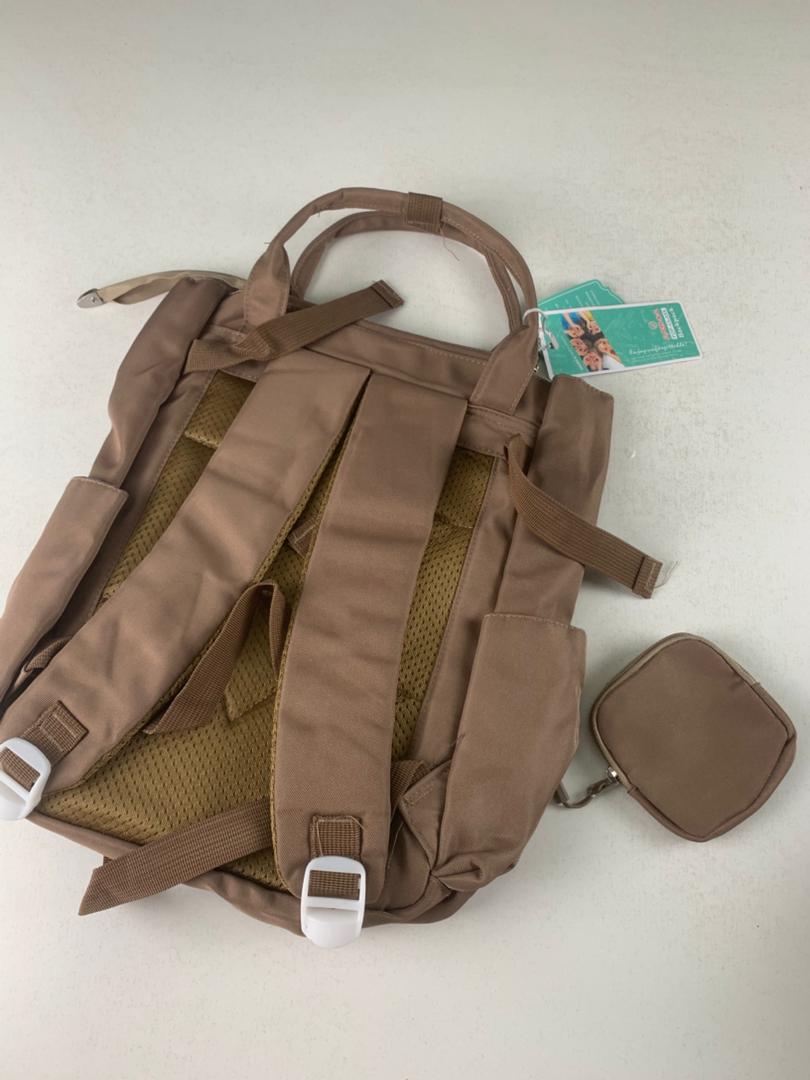 Ensemble de sacs d’école Kawai pour Enfants 2Pcs Avec Pochette Marron – محفظة 2 قطع كاواي مع محفظة صغيرة بني