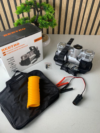 Compresseur de voiture à double piston écran LCD 180W 150psi BE0171 – جهاز ضغط العجلات للسياراة